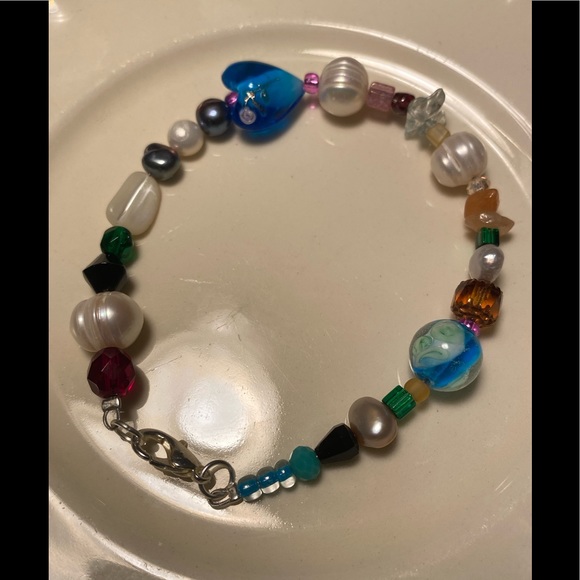 ๐ Tara Designs Beautiful handmade, pearls and crystals happy anklet / bracelet - Picture 3 of 4